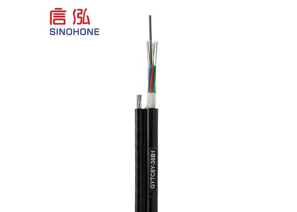 250 um Loose Tube Fiber Optic Cable , Figure 8 Fiber Optic Cable Central Steel