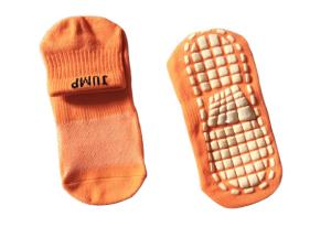 China Children Polyester Anti Skid Socks Jump Safe Non Slip Socks Bottom Grips Trampoline Socks factory