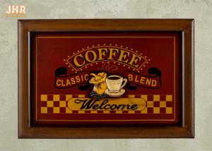 China Decorative Wall Plaques Wooden Wall Signs Coffee Shop Wall Decor Antique Home Decorations factory