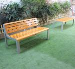 Commercial Backless Outdoor Wooden Bench For Urban Park School