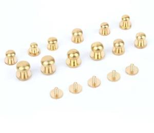 China Sturdy Brass Handbag Feet Studs And Rivets Bottom Screw Back For Home Textile factory