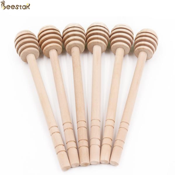 China Wooden Honey Stick Honey Splash Bar With Long Handle Wood Honey Dipper Stick factory