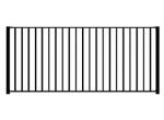 2000mm 3000mm Tubular Metal Fence 3 Rail Flat Top Aluminum Fence Guarding Safety