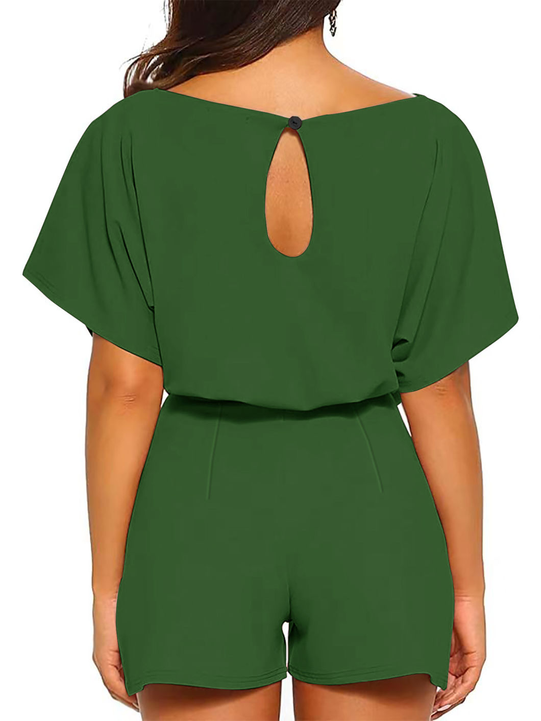 Hot Selling Women Summer Short Pants Casual Loose Rompers Solid Color Bodysuit One Piece Women Jumpsuits