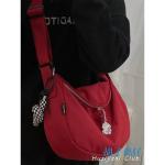 Sling Shoulder Strap Handbag Unisex Style With Zipper Closure