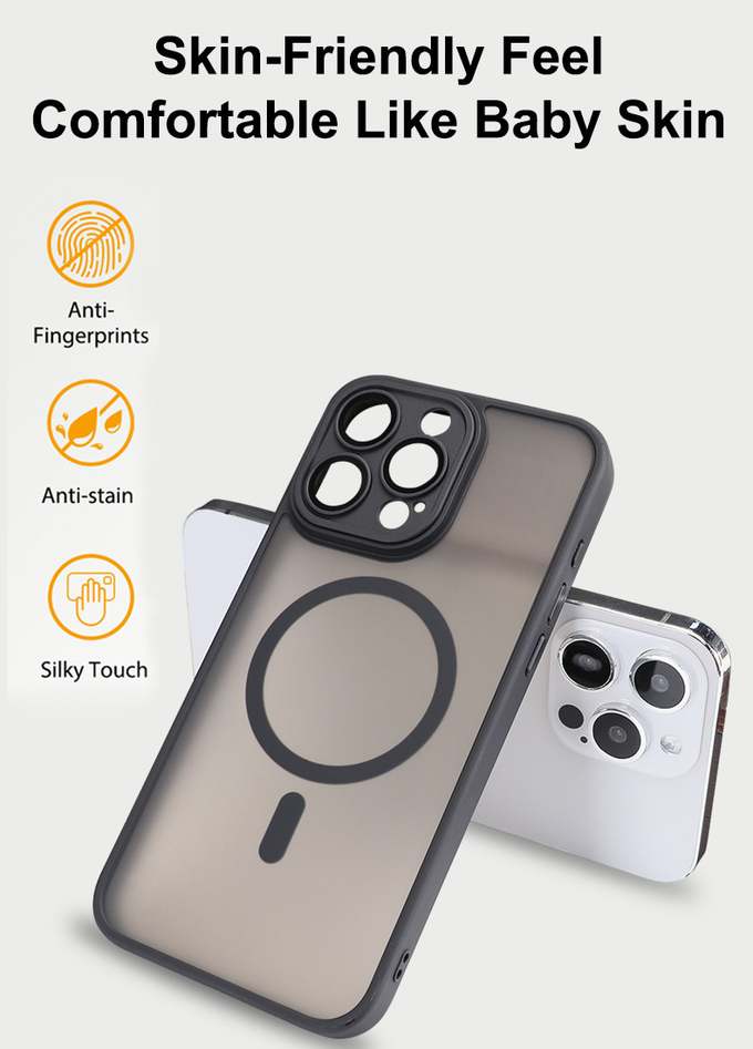Skin-Friendly Magnetic Magsafe Phone Case Full Camera Protection Shockproof
