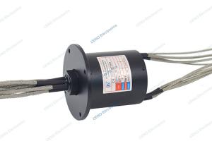 China 16 Circuits K-type Thermocouple Signal Slip Ring with Flange For Industry system factory