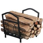 17"L X 13"W X 16"H Small Firewood Log Holder Outdoor Steel Wood Storage