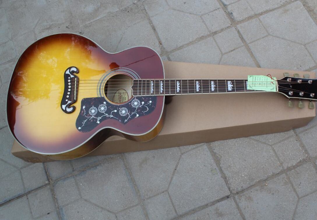 2018 tobacco sunburst GB200 acoustic guitar Tobacco G200 VS electric acoustic guitar special Bridge Tobacco G200
