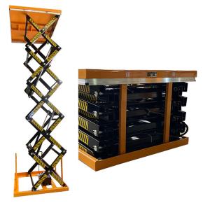 China CE Max Height 4.8M 500kg Electric Industrial Hydraulic Electric Five Scissor Lift Table factory