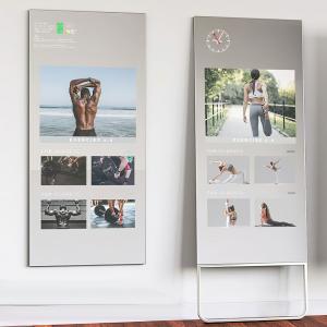China Touch Screen Camera Intelligent Display Interactive Fitness Mirror 43 Inch Floor Stand factory