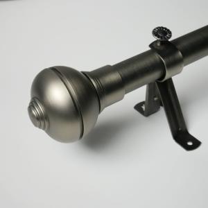 China 65 x 15 x 15 cm Iron Matte Black Pipe Curtain Rods factory