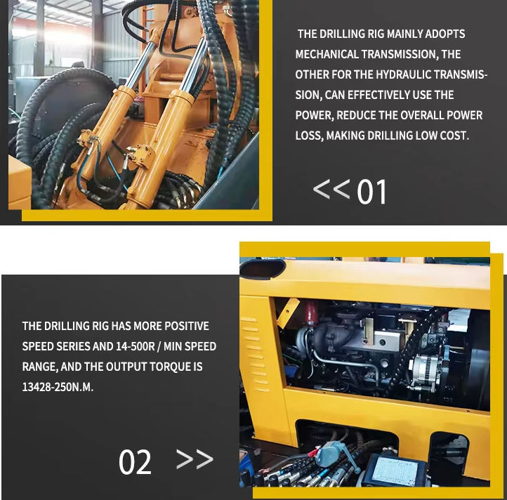 Deep Underground Pneumatic Drilling Rig For Water Well Driling 300 Meters 4