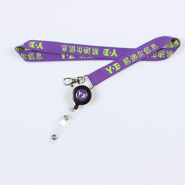 Retractable id badge holder lanyards Corporate gifts and promotion Retractable Printed Key Flexible badge lanyard