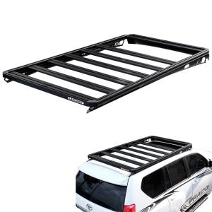 China Roof Mount Black Universal 4X4 Land Cruseir Lc300 Roof Rail Rack Basket Toyota Black factory