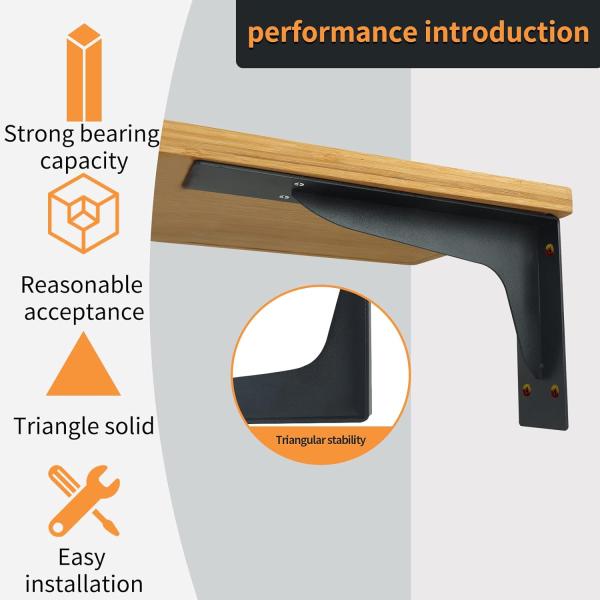 500 Lb Wall Bracket for Low Profile Granite Countertop Support Easy DIY Install Slim Design