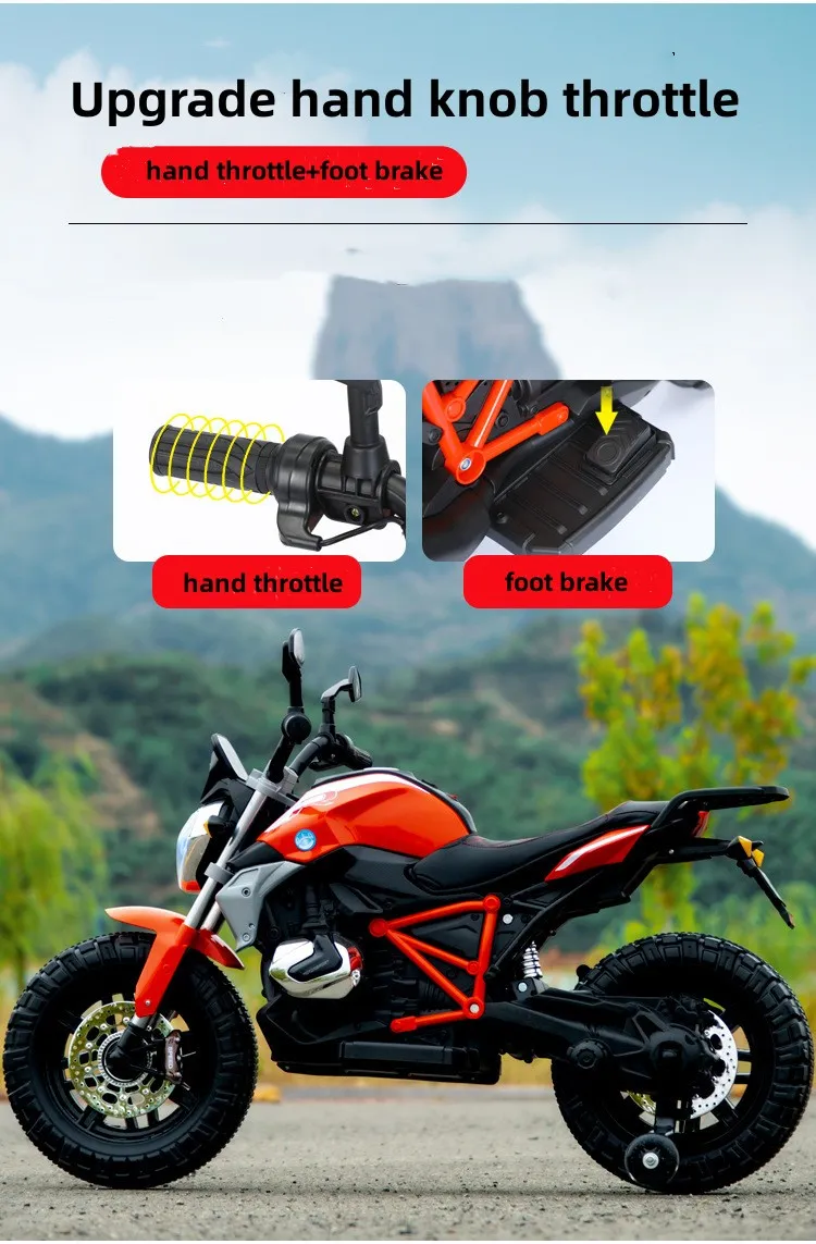 12v Off-Road Motorcycle Ride On Electric Car for Kids Remote Control Included