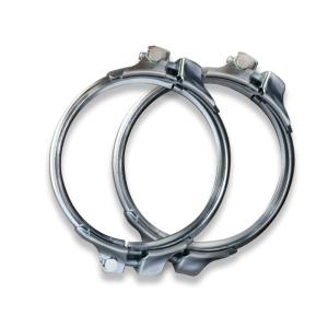 China Heavy Duty 2.0mm Galvanized Pipe Clamps Ventilation Release Quick  Ducting Metal Clamps on sale