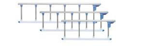 China Aluminum Alloy Hospital Bed Accessories , 1200mm Long Hospital Bed Rails factory