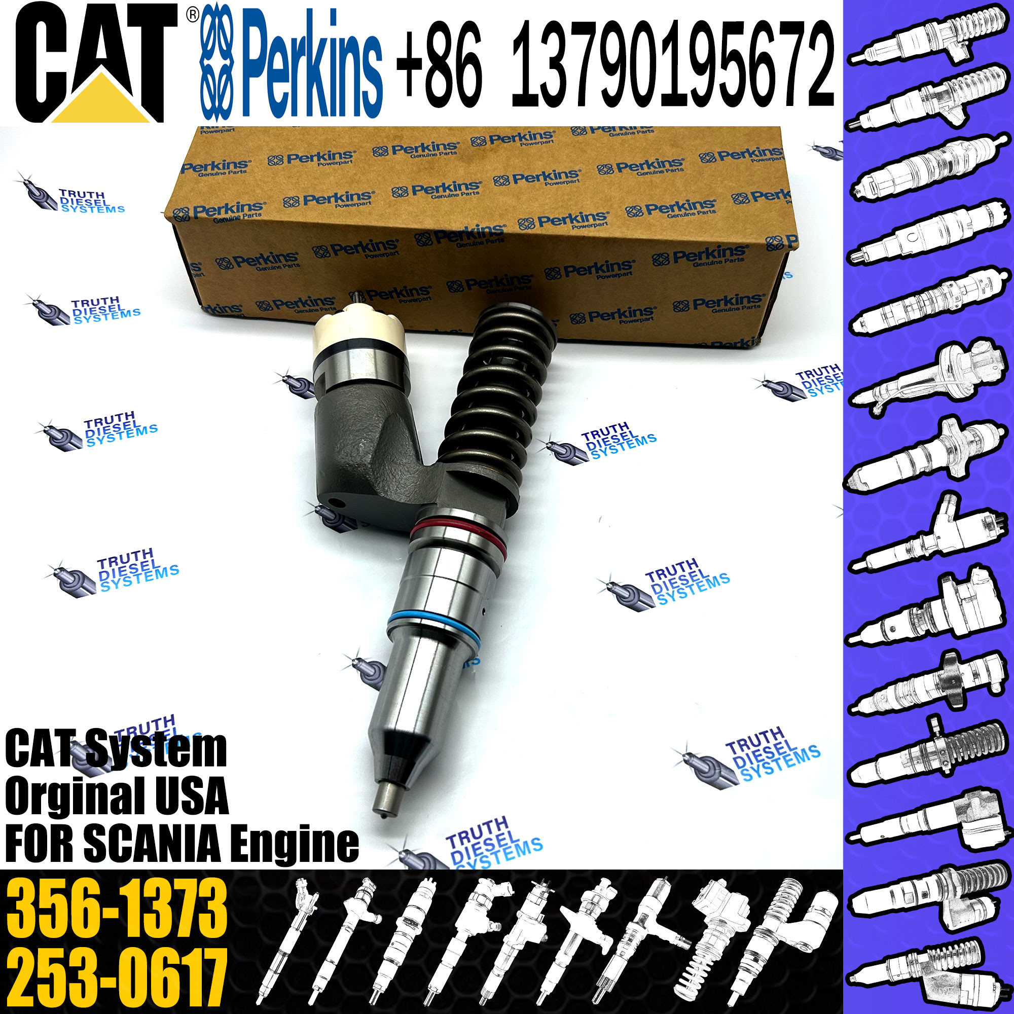 Diesel Fuel Injector 3561373 356-1373 3561373 20R5353 20R-5353 For Caterpillar