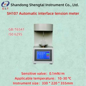 Automatic Interface Tension Meter IS0 6295 Platinum Ring Method Range 2-200mN/M