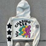 Rhinestone Black 3d Custom Puff Print Hoodie Pullover 100% Cotton Heavyweight
