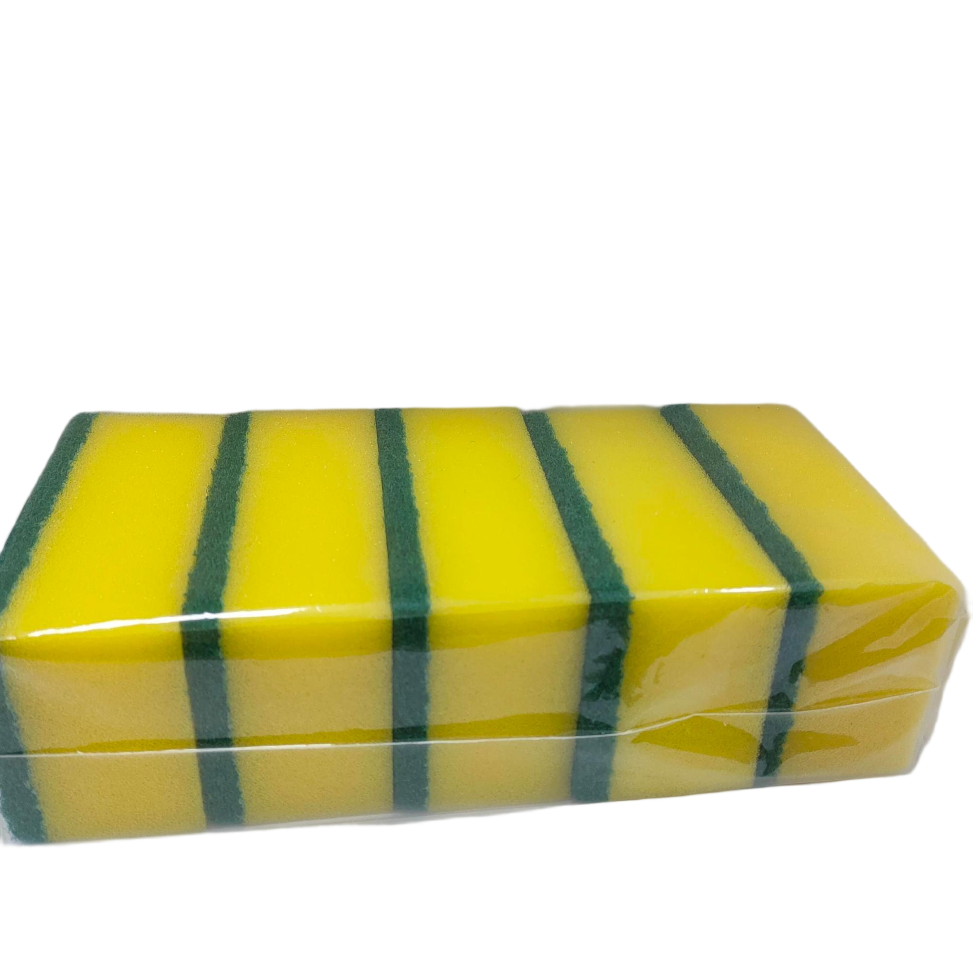 China Double-Headed Green-Yellow Scrub Brush – Durable,  Bristle-Soft, Stain-Removal, Eco-Friendly Melamine resin sponge on sale