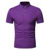 Buy cheap Pure Color Simple Breathable Business Casual Polo Short Sleeve 90% Polyester T from wholesalers