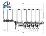 3 axle fuel tank trailer/50000 liters gasoline transport tank trailer/Kingpin 2"