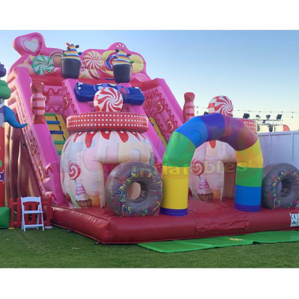 China EN14960 Commercial Inflatable Slide Kids Candy Bouncy Castle factory