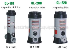 China Plastic Chlorine Feeder Automatic Pool Dosing Systems For Chemicals Grey Color factory