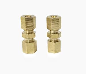 China Round Head CNC Compression Pipe Fittings 3/8'' X 3/8'' factory