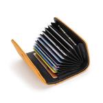 Stylish First-Layer Cowhide Short Accordion Card Holder with Genuine Leather
