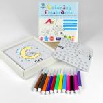 "Reusable Silicone Letter Cards! Color with Markers → Wipe Clean → Repeat