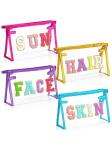PVC transparent alphabet makeup bag Zipper clutch bag Portable waterproof travel