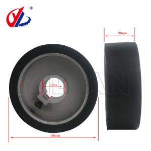 China 140*35*50mm Black Rubber Feeding Roller For Woodworking Two Sided Planer Machine factory