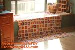 Nordic Hand-woven crochet hook Daisy striped blanket, Cashmere knitted blanket,