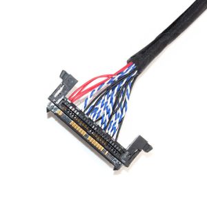 LCD LVDS Cable Assembly 1.0mm Pitch JAE Fix-30ssl-Hf To HRS DF13 EDP 26AWG