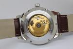 Classical Men'S Mechanical Automatic Watch With Leather Band , Logo Customized