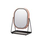 simple led light countertop Makeup Mirror with jewelry tray