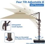 Big Patio Parasol Outdoor Aluminium Cantilever Restaurant Umbrella Sonnenschirm