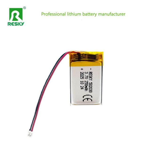 Rechargeable Lifepo4 Battery Cell 502030 3.7v 250mAh 0.925wh Power Lithium Ion Polymer Battery
