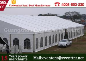 China 45m advertising luxury waterproof 850gsm pvc fabric outdoor warehouse tents factory