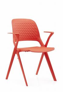 China OEM Modern Plastic Dining Chairs Sleek Plastic Canteen Chairs factory