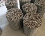 Black Plain Woven Stainless Steel Mesh Conveyor Belt High Strength Chain Edge
