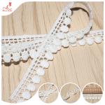 Sustainable Crochet White Polyester Lace Trimmings Ribbon 1.3cm For Girl's Dress