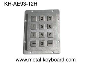 Rear Panel Mounted Brused Surface Industrial Keypad 12 Keys , One Year Warranty