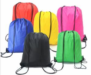 China Fashionable 210D Polyester Drawstring Bag Durable For Sports / Gym factory
