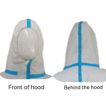 Disposable Microporous Coveralls with Tape Seamed Waterproof Waist and Hooded