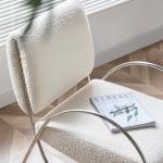 Lobby Teddy Metal Base Fabric Leisure Chair Bedroom Lounge